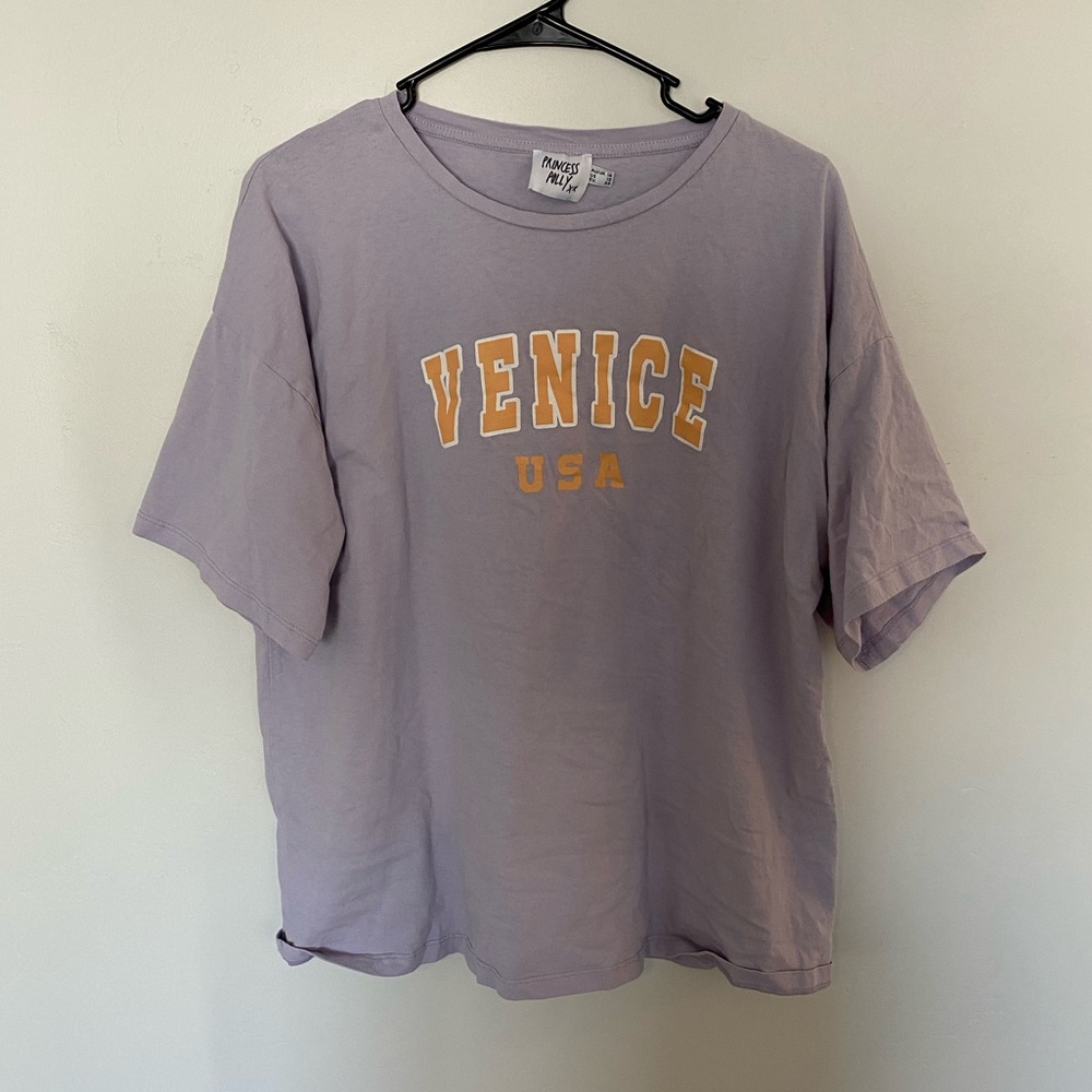 Oversized Princess Polly Graphic Tee (Super Cute With Biker Shorts)